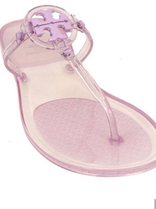 Tory Burch Shoes - Tory Burch mini Miller Lilac purple Jelly Thong Sandal with Logo Medallion size8